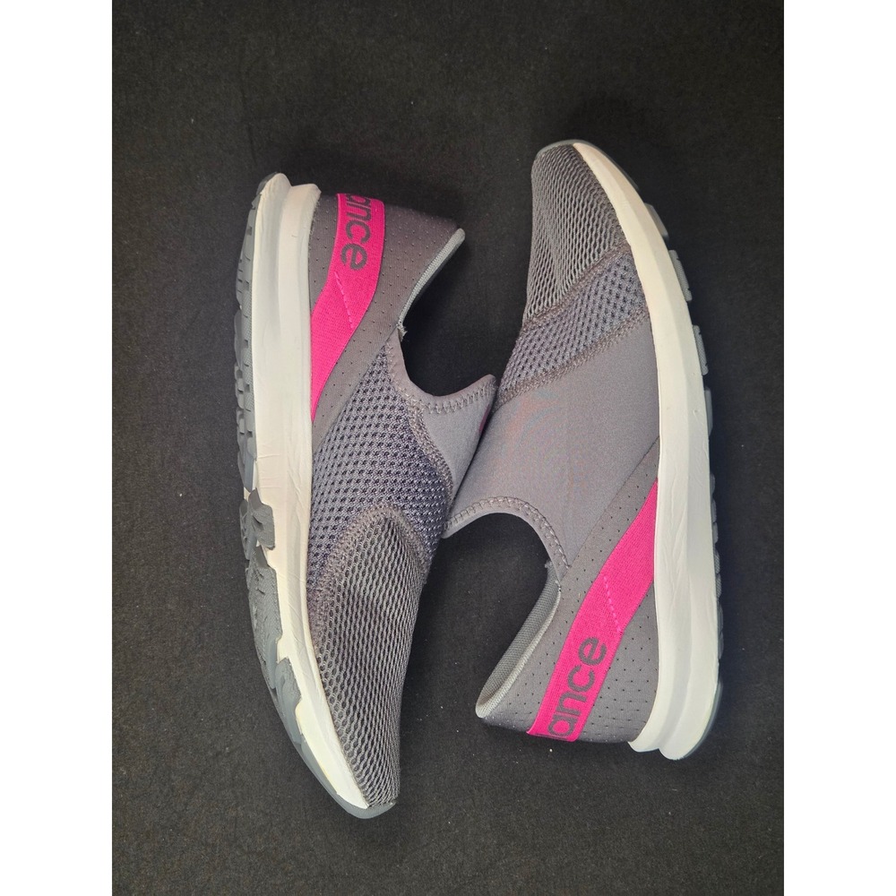 New Balance FuelCore Nergize Womens 7.5 Grey Pink Slip On Sneakers WLNRSLL1